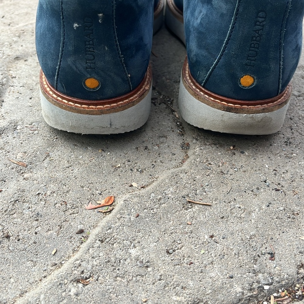 Navy Blue [Leather & NuBuck] Oxford Shoes - Picture 7 of 11